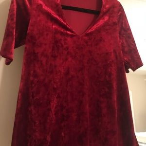 Velour red tunic